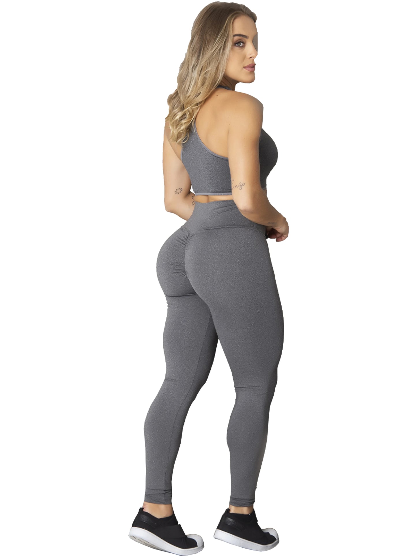 Conjunto Academia Top e Legging Levanta Bumbum