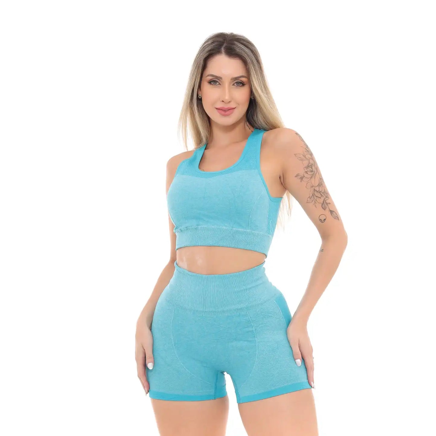 Conjunto  Short Top e Calça Legging para Academia